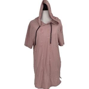 Nova Industries Buckle Pink Hoodie Long Sleeve Top New with Tags Size Small